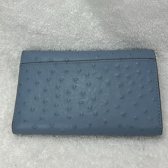 Coach blue ostrich, embossed, Leather Wallet - Picture 2 of 8